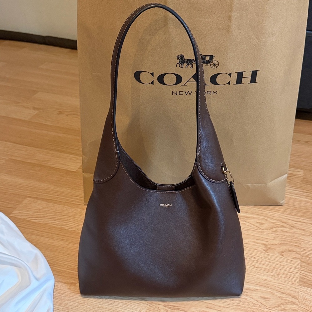 Coach Brooklyn 28 in Maple/Brown (purse charm not included) - Picture 5 of 15